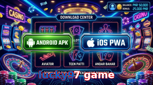 Main screen of Lucky97 Game download page for PK players