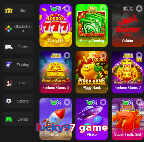 Main screen of Lucky97 Game game page for PK players