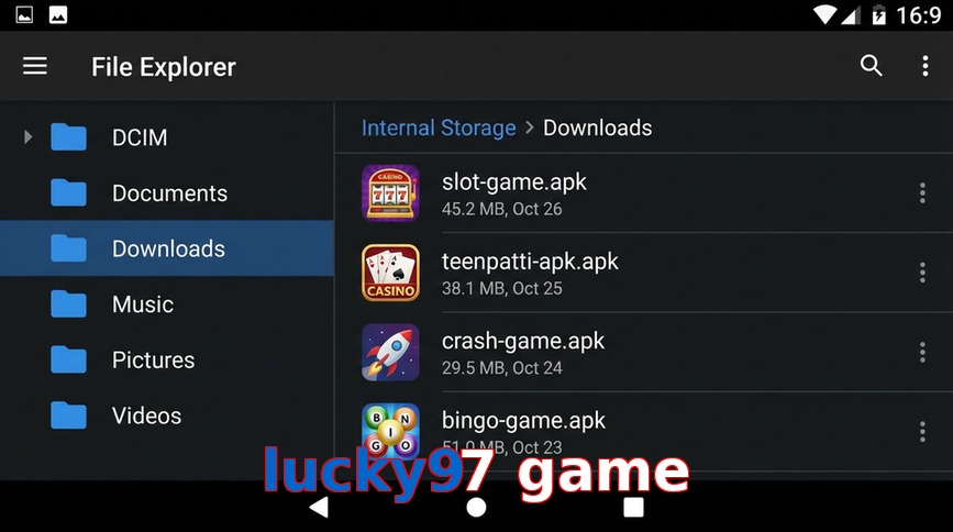 Main screen of Lucky97 Game gameapk page for PK players